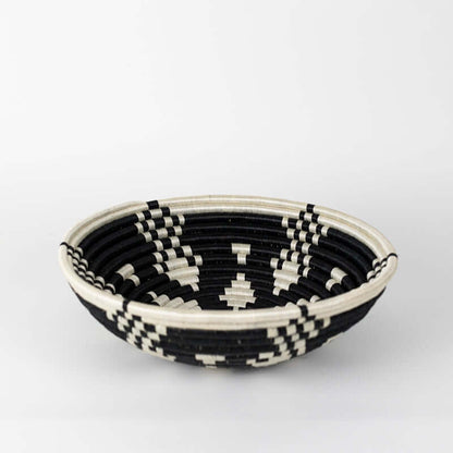 Kaleidoscope Woven Bowls, Artisan woven wall plates, medium