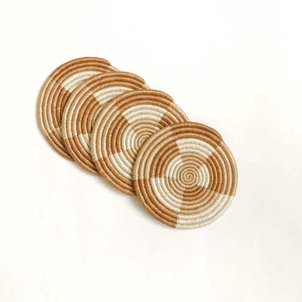 New Hand Woven Coasters | Artisan-made Coasters for Coffee Table