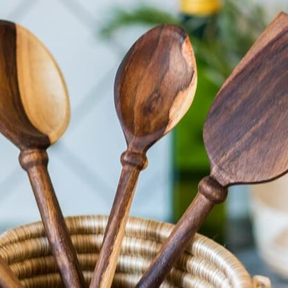 Hand Carved Wooden Spoon – Quinn Small Scoop