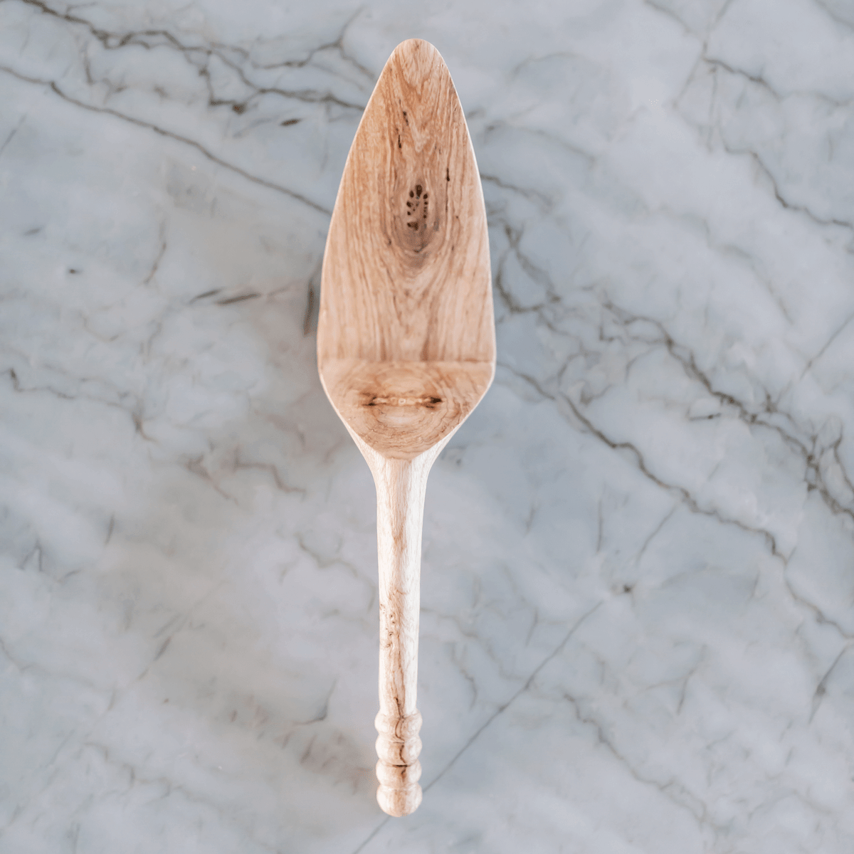 Hand Carved Wooden Spoon | Artisan Wood Serving Spoon | Pie Server 