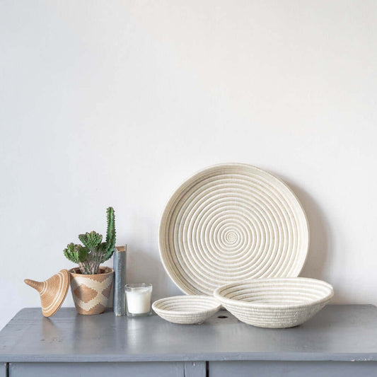 Giko Woven Bowls | Handwoven Decorative Bowls for Wall or Side Table