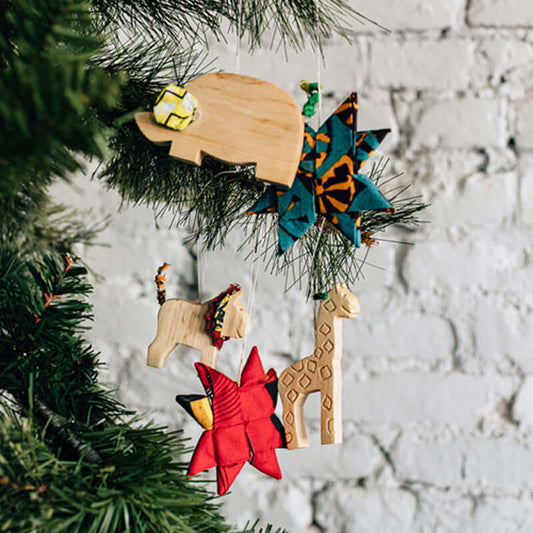 Hand-Carved Animal Ornament | Christmas Tree Décor |Artisan-made Décor