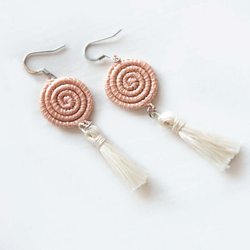 Inshunda Woven Tassel Earrings, Beautiful handwoven tassel earrings