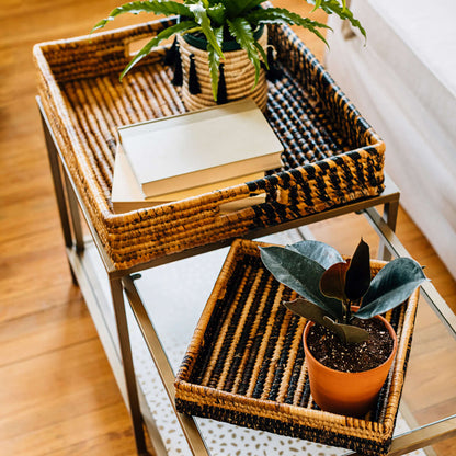 Parker Banana Leaf Trays | Artisanal Handwoven Decorative Tray