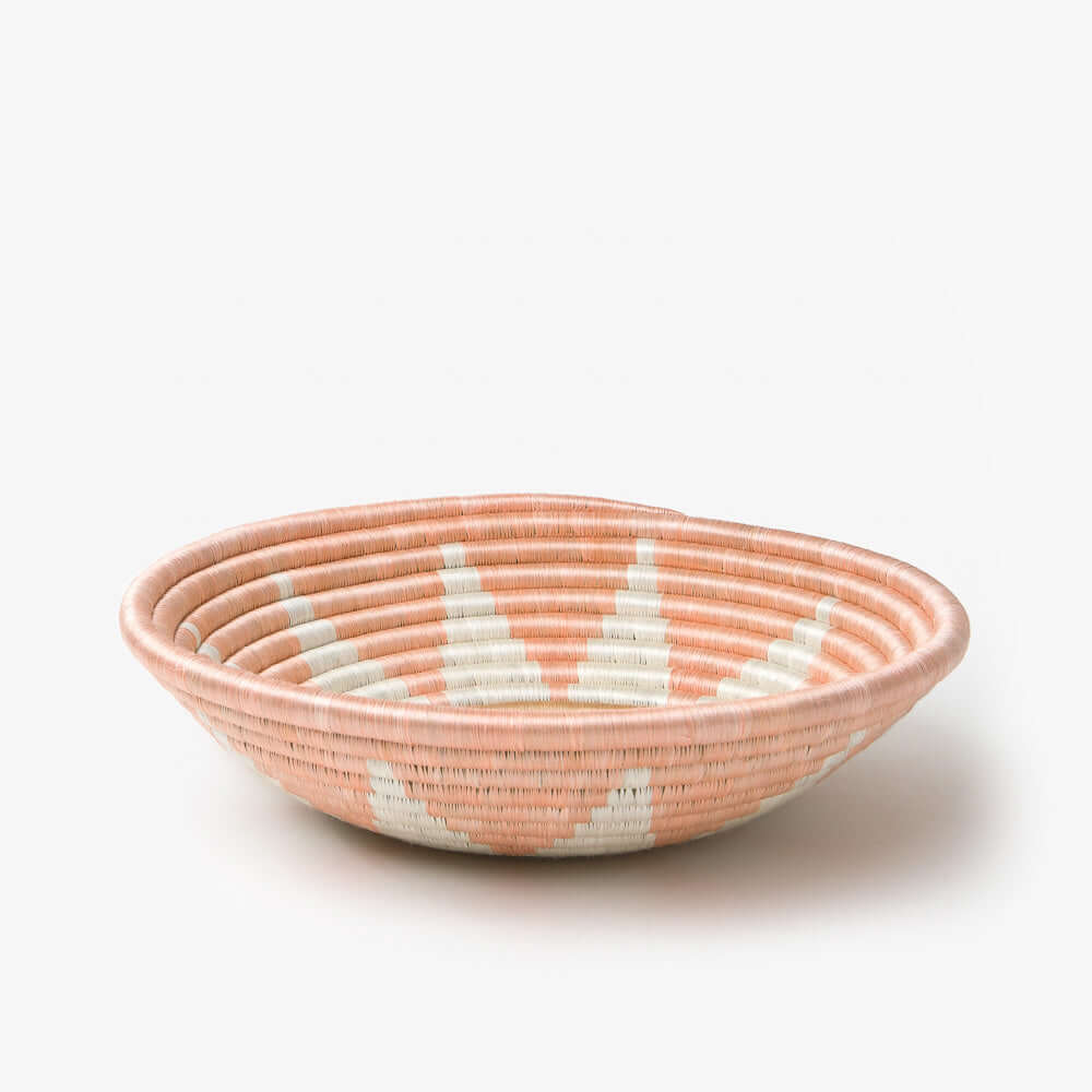 Handwoven Bowls in Blush - Medium | Artisan-made Wall Hanging Bowls 