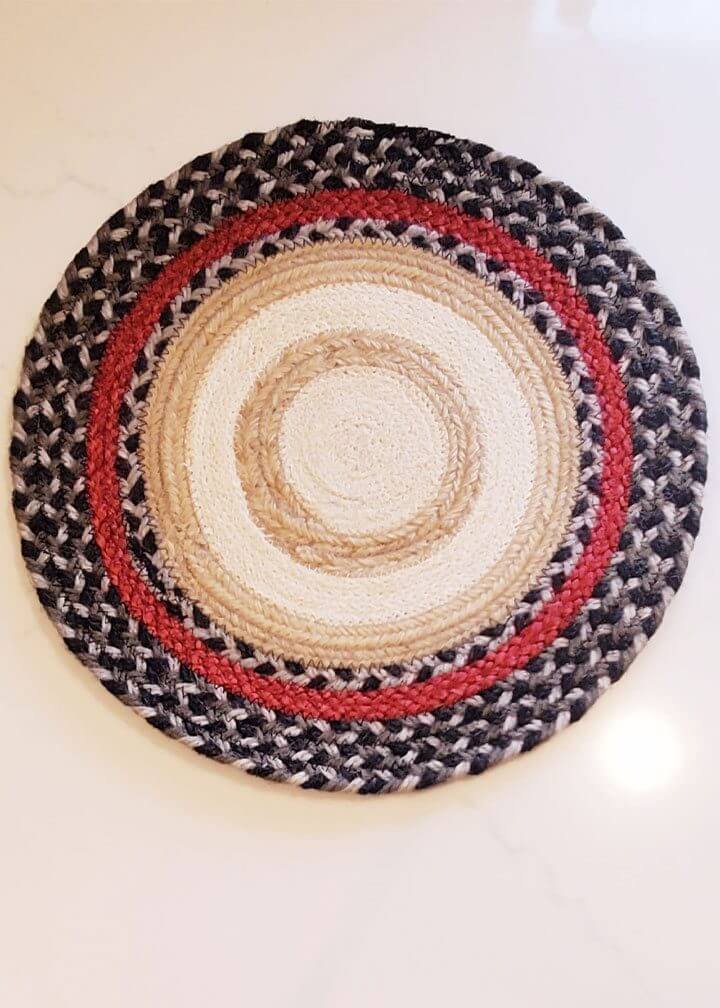 Hand Braided Jute Table Mat- Round-Set of 2 | Artisanal Placemats 