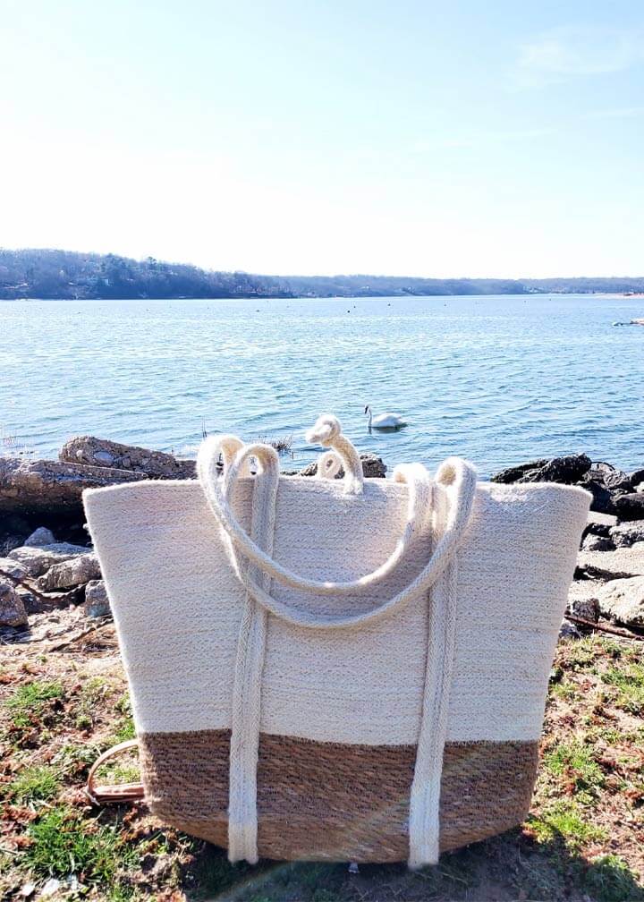 Artisan Jute Tote | French Market Bag, Beach Bag, Sustainable tote