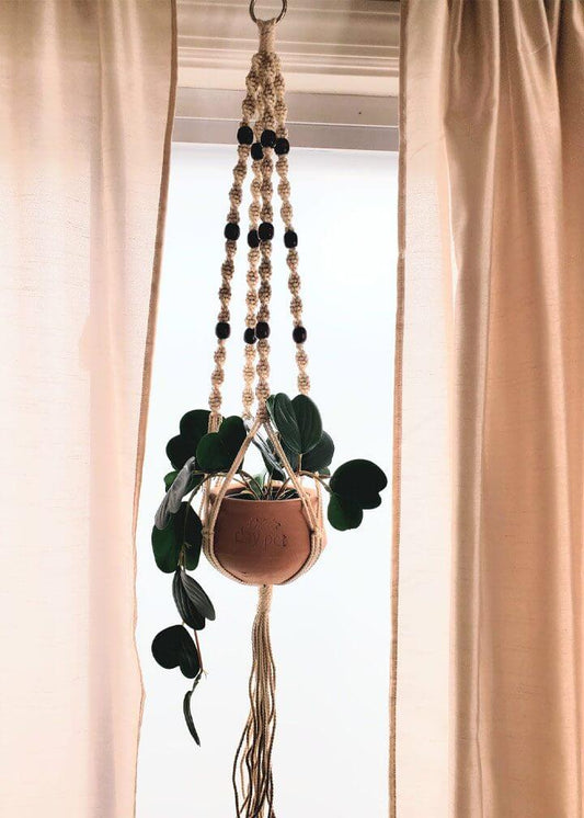 Handmade Indoor | Macrame Outdoor Plant Hanger Set with Clay Pot