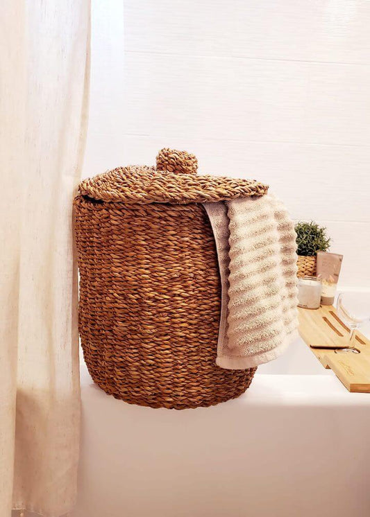 Handmade Natural Seagrass Laundry Basket